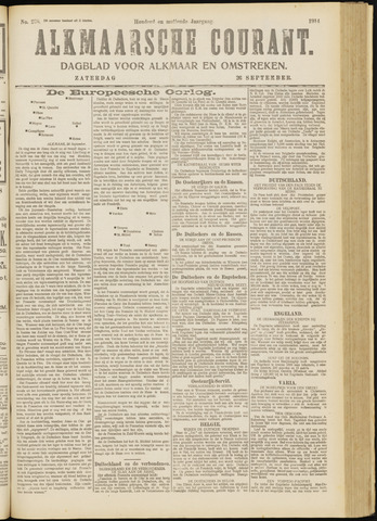 Alkmaarsche Courant 1914-09-26