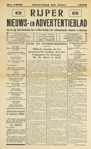 Rijper Nieuws- en Advertentieblad 1939-06-24
