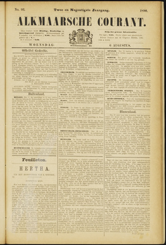 Alkmaarsche Courant 1890-08-06