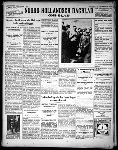 Noord-Hollandsch Dagblad : ons blad 1934-11-02