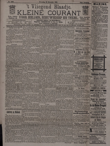Vliegend blaadje : nieuws- en advertentiebode voor Den Helder 1893-11-29