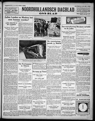 Noord-Hollandsch Dagblad : ons blad 1939-05-20