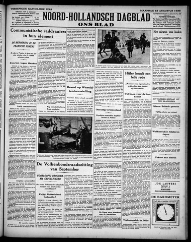 Noord-Hollandsch Dagblad : ons blad 1935-08-12