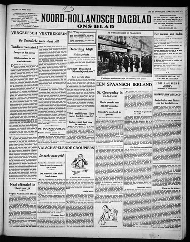 Noord-Hollandsch Dagblad : ons blad 1932-04-29