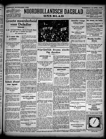 Noord-Hollandsch Dagblad : ons blad 1938-04-13