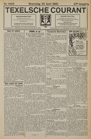 Texelsche Courant 1930-04-30