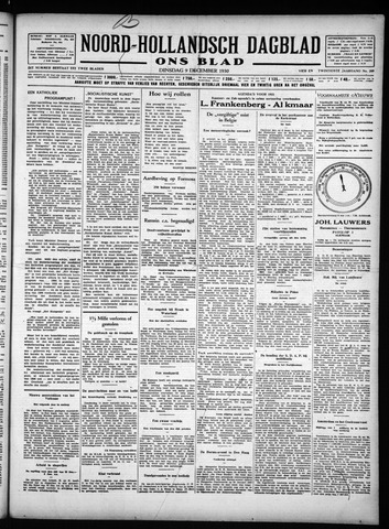 Noord-Hollandsch Dagblad : ons blad 1930-12-09