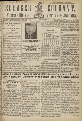 Schager Courant 1927-02-02
