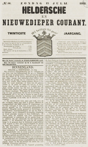 Heldersche en Nieuwedieper Courant 1862-07-13