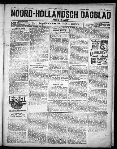 Noord-Hollandsch Dagblad : ons blad 1926-01-30