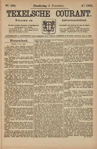 Texelsche Courant 1892-11-03