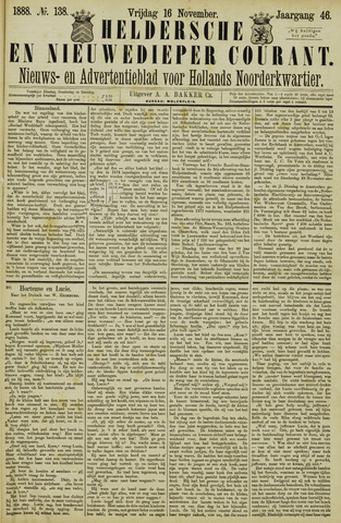Heldersche en Nieuwedieper Courant 1888-11-16