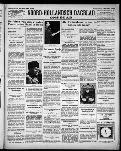 Noord-Hollandsch Dagblad : ons blad 1937-03-03