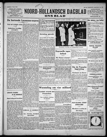 Noord-Hollandsch Dagblad : ons blad 1932-07-05