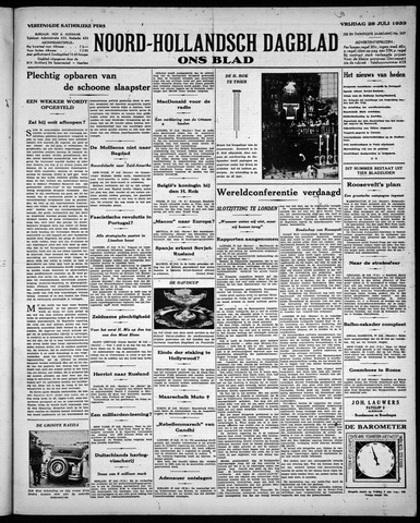 Noord-Hollandsch Dagblad : ons blad 1933-07-28
