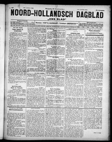 Noord-Hollandsch Dagblad : ons blad 1927-08-24