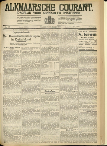 Alkmaarsche Courant 1932-03-14