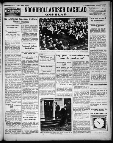 Noord-Hollandsch Dagblad : ons blad 1939-03-23