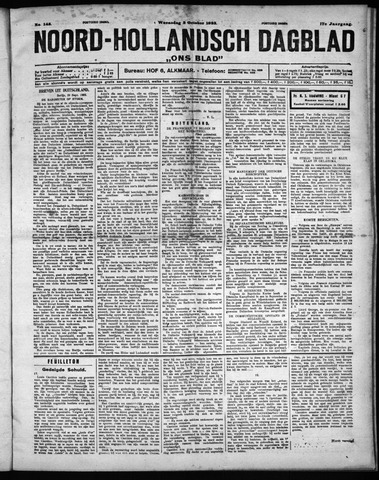Noord-Hollandsch Dagblad : ons blad 1923-10-03
