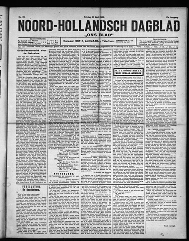 Noord-Hollandsch Dagblad : ons blad 1923-04-27