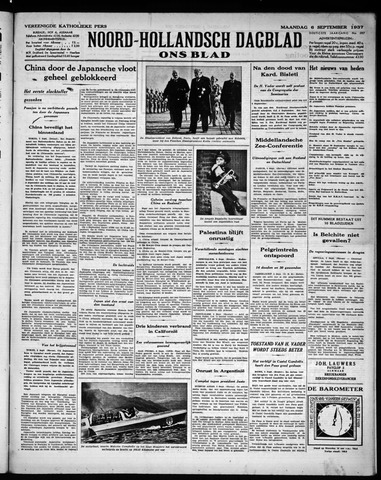 Noord-Hollandsch Dagblad : ons blad 1937-09-06