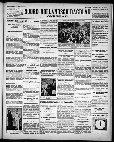 Noord-Hollandsch Dagblad : ons blad 1933-08-04