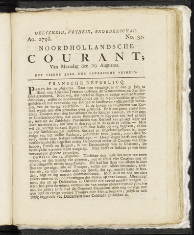 Noordhollandsche Courant 1798-08-20