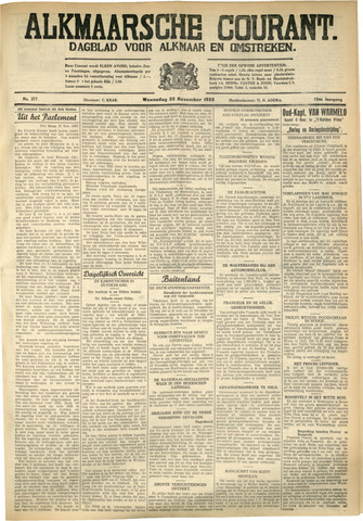 Alkmaarsche Courant 1932-11-23