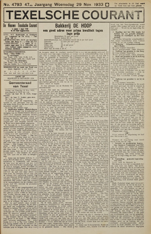 Texelsche Courant 1933-11-29
