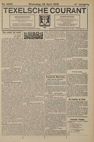 Texelsche Courant 1928-04-25