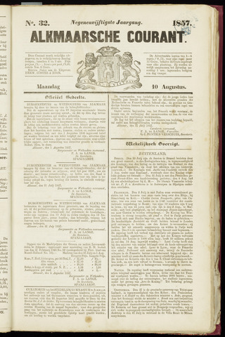 Alkmaarsche Courant 1857-08-10