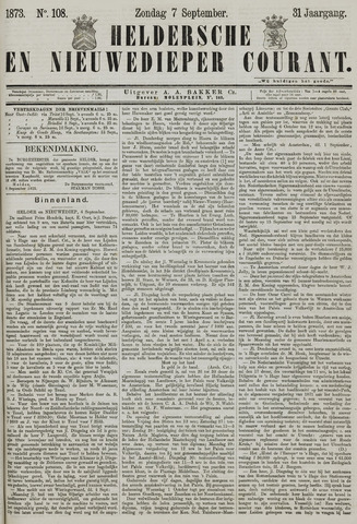 Heldersche en Nieuwedieper Courant 1873-09-07
