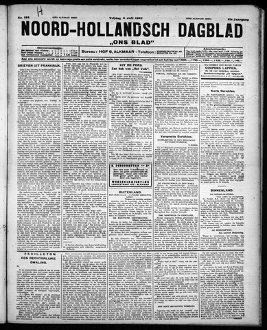 Noord-Hollandsch Dagblad : ons blad 1927-07-08