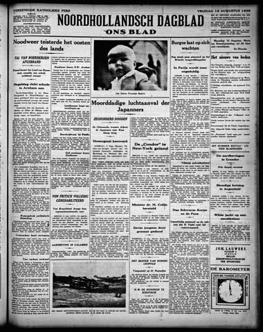 Noord-Hollandsch Dagblad : ons blad 1938-08-12
