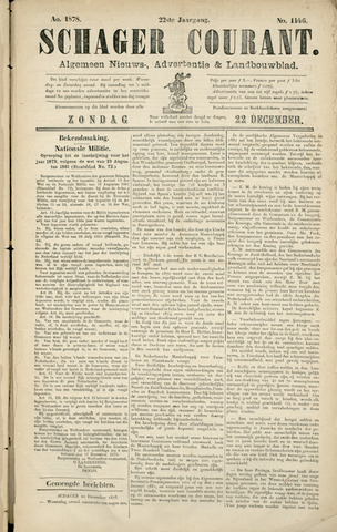Schager Courant 1878-12-22