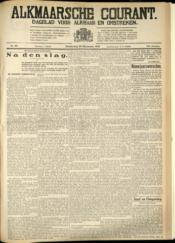 Alkmaarsche Courant 1932-12-22
