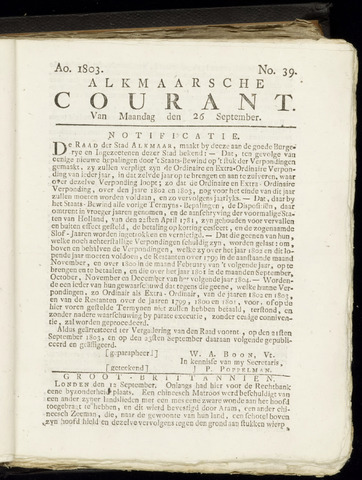 Alkmaarsche Courant 1803-09-26