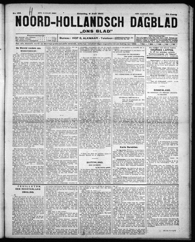Noord-Hollandsch Dagblad : ons blad 1927-07-09