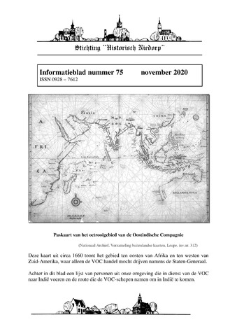 Informatieblad stichting Historisch Niedorp 2020-11-01