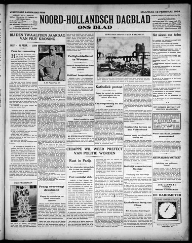 Noord-Hollandsch Dagblad : ons blad 1934-02-12