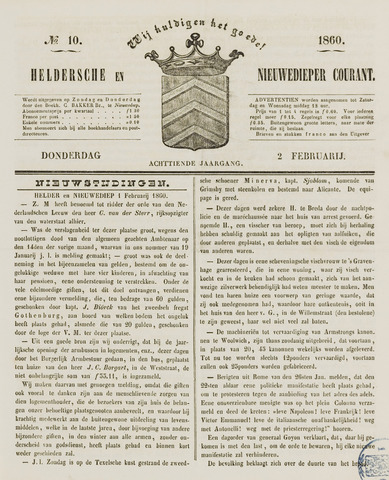 Heldersche en Nieuwedieper Courant 1860-02-02