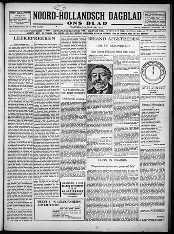 Noord-Hollandsch Dagblad : ons blad 1932-01-09