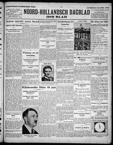 Noord-Hollandsch Dagblad : ons blad 1933-04-20