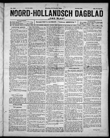 Noord-Hollandsch Dagblad : ons blad 1923-10-30