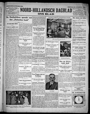 Noord-Hollandsch Dagblad : ons blad 1934-08-28