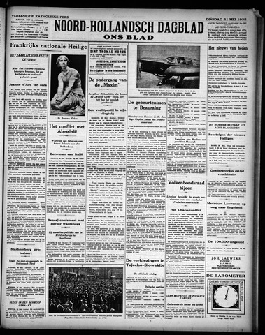 Noord-Hollandsch Dagblad : ons blad 1935-05-21