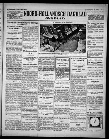 Noord-Hollandsch Dagblad : ons blad 1934-07-07