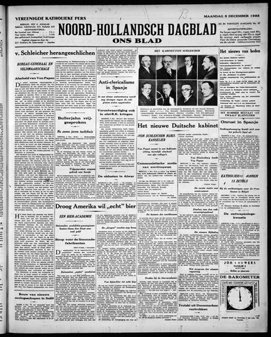 Noord-Hollandsch Dagblad : ons blad 1932-12-05