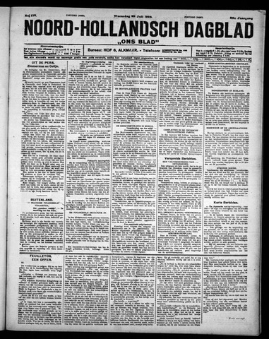 Noord-Hollandsch Dagblad : ons blad 1926-07-28
