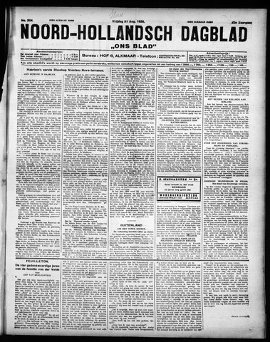 Noord-Hollandsch Dagblad : ons blad 1928-08-31
